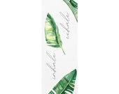 inhale exhale - simple minimalist design - banana leaves Foam Yoga Mat