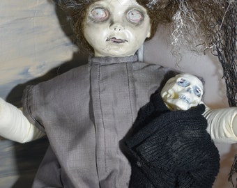 Bambole artistiche inquietanti, decorazioni di Halloween, oggetti da  collezione