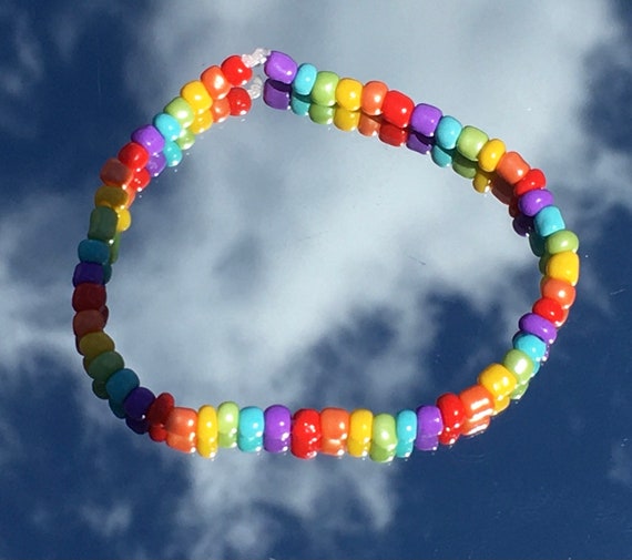 rainbow beaded bracelet