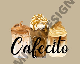Cafecito PNG /Subliminacion Cafecito/ Otoño png/ Espanol/ Latina /spanish