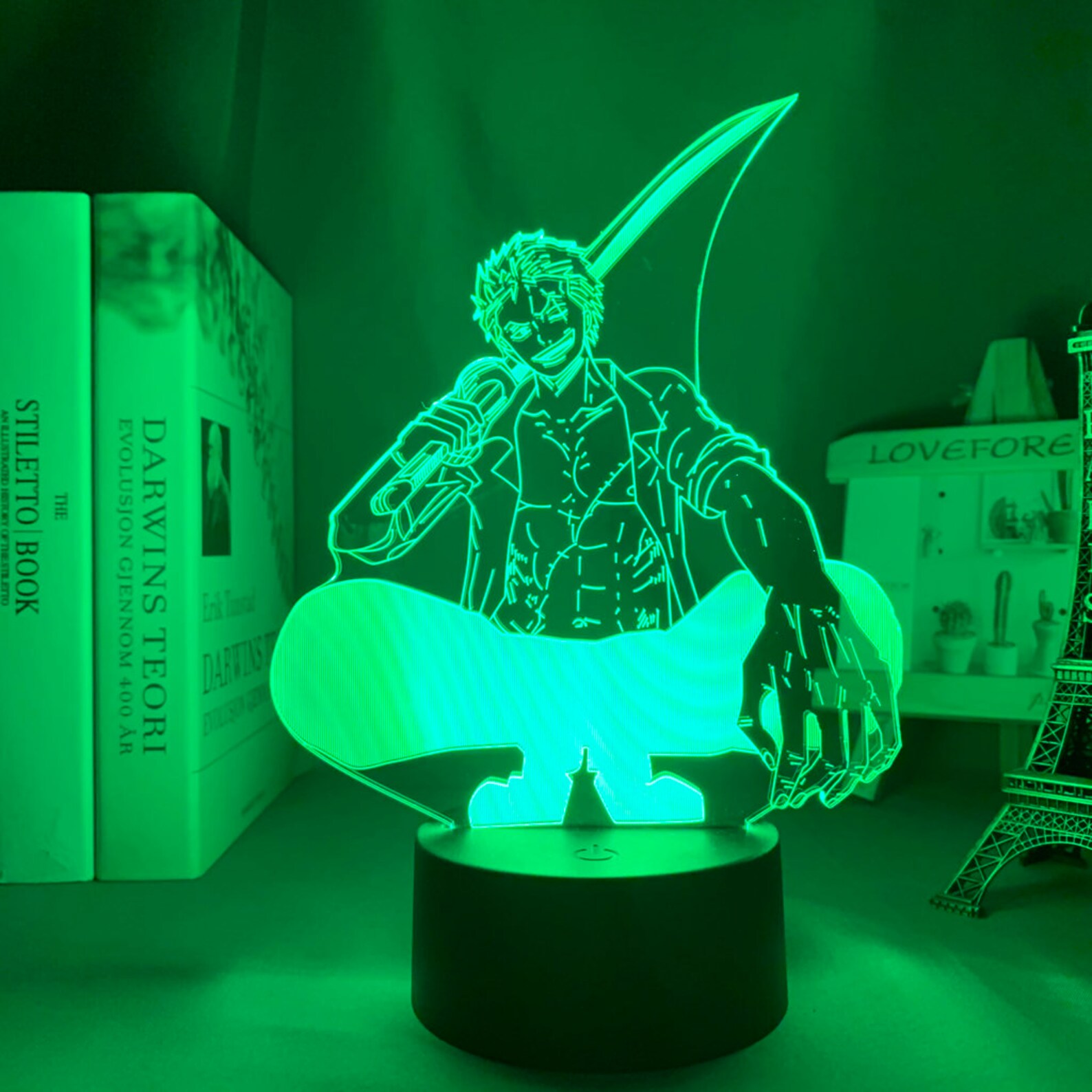 One Piece Roronoa Zoro 3D Led Lamp Roronoa Zoro Pirate Etsy
