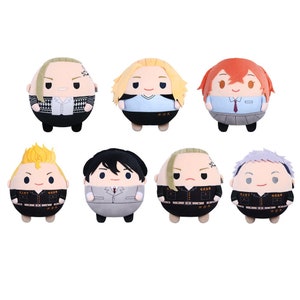 Pack 7 Peluches Tokyo Revengers Toman Mikey Draken Baji Pack 7 Peluches Tokyo Revengers Toman Mikey Draken Baji