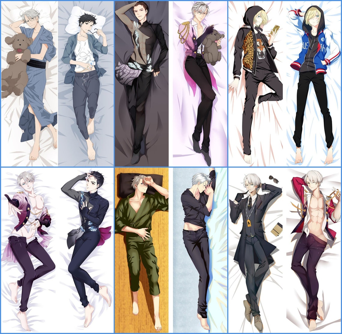 Yuri on Ice Dakimakura Hugging Body Pillow Case 2 Ways Etsy