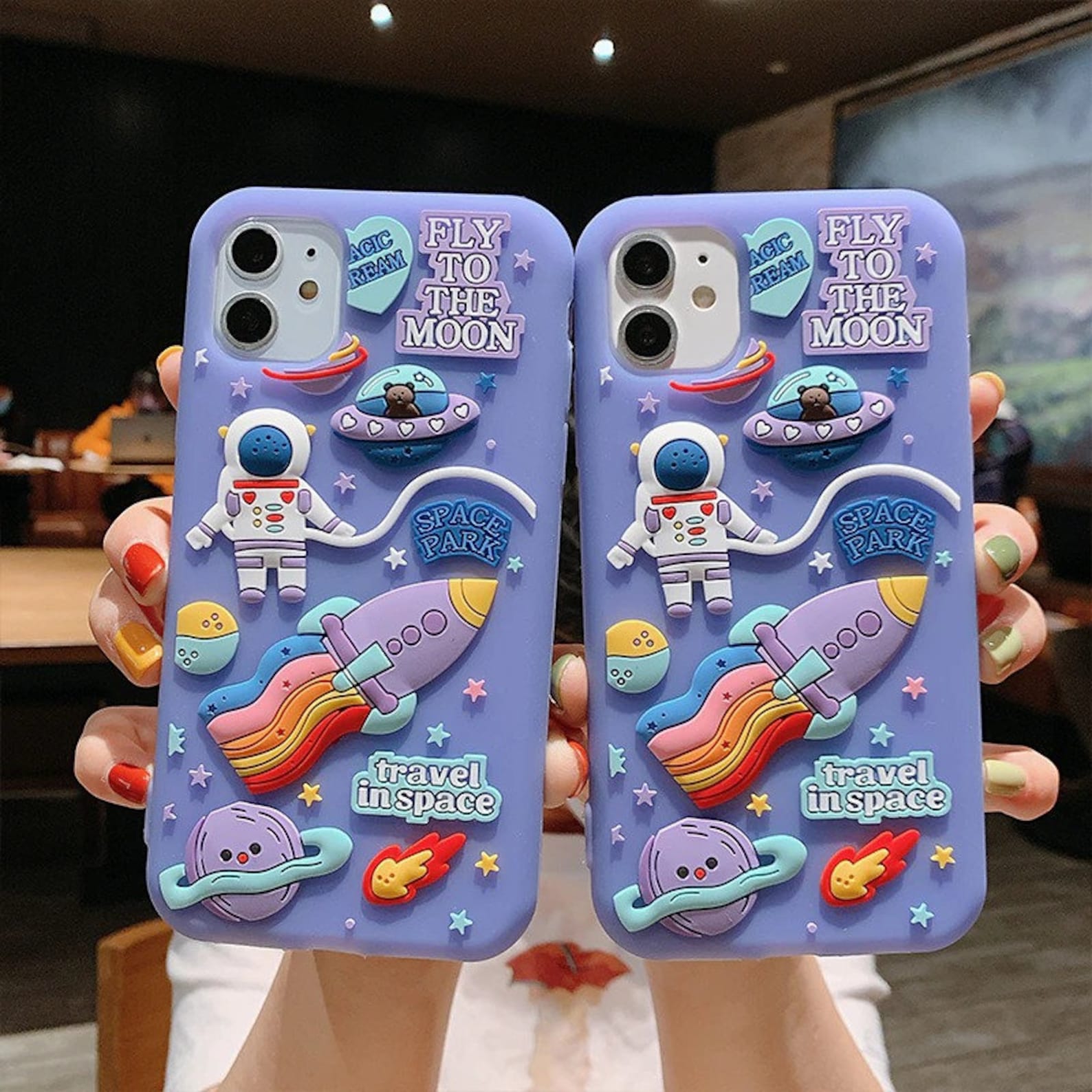 New Space 3D Astronaut Phone Case for any iPhone Space Moon Etsy