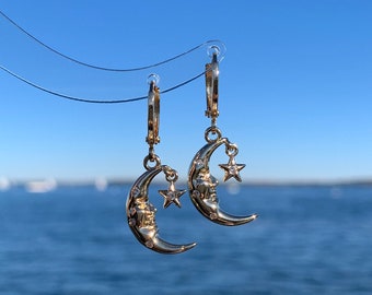 The Moon Goddess Huggie Earrings