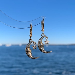 The Moon Goddess Huggie Earrings