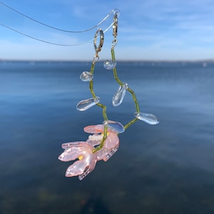 Unique Beaded Lotus Flower Earrings