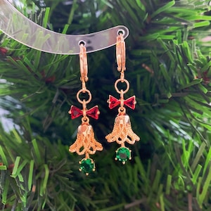 Christmas Earrings Set For Women - 9 Pairs Holiday Themed Dangle Earrings