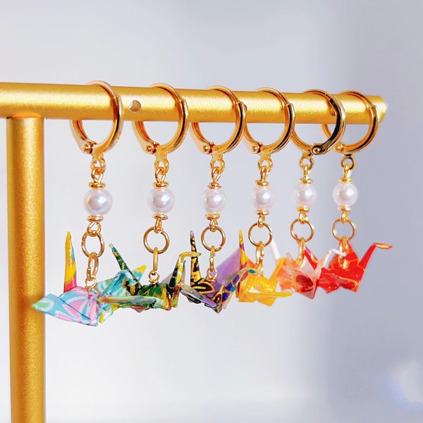 Unique Origami Crane Earring