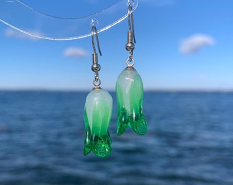 Glass Bead Bok choy Earrings