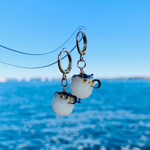 Unique Pufferfish Earrings
