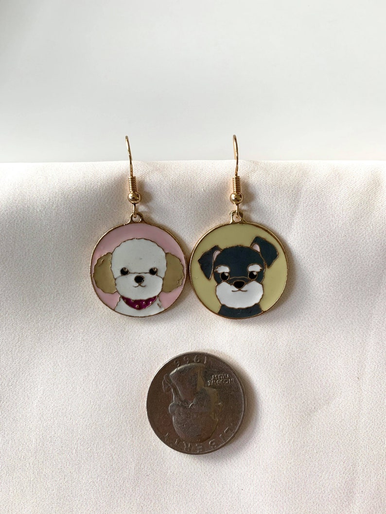 Unique Teddy and Schnauzer Keychains Set Cute Dog Keychain
