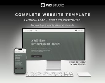 Wix Studio Website Template | Therapist, Coach, Wellness Website, Service Business, Personal Brand