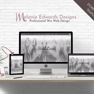 Steel Lace - Wix eCommerce Template, Wix Template with Blog, Feminine Online Store, Elegant Blog Theme, Modern Online Store Website