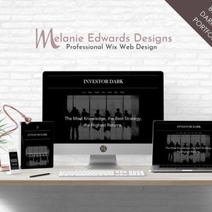 Wix Website Template for Business - Dark Theme, Business Website Template, Business Portfolio Website, Business Blog Website