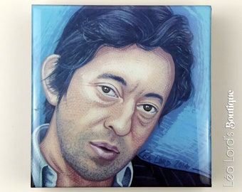 Portrait with resin inspired by Serge Gainsbourg