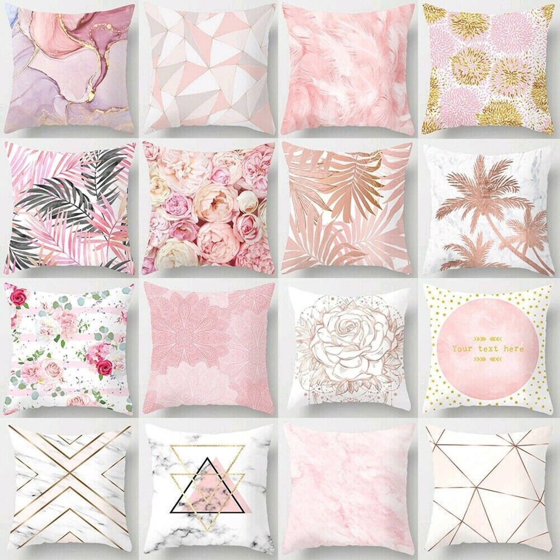 18'' Nordic Pink Pillow Cases Polyester Throw Cushion Etsy