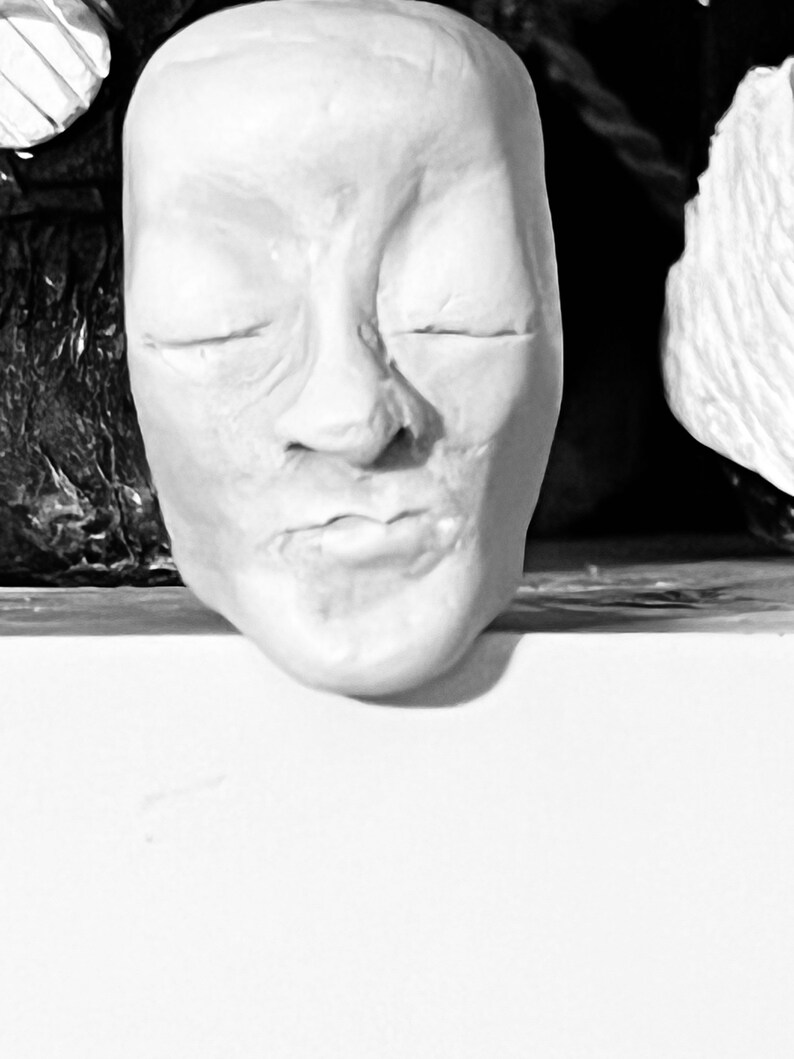 Art Clay Face Doll Face Air Dry Clay Face Art Ledge Head Etsy