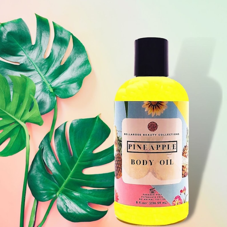 Pineapple Body Oil just In 8oz, Oil for Oily Skin, Oil for Dry Skin, Best Body Oil for Glowing