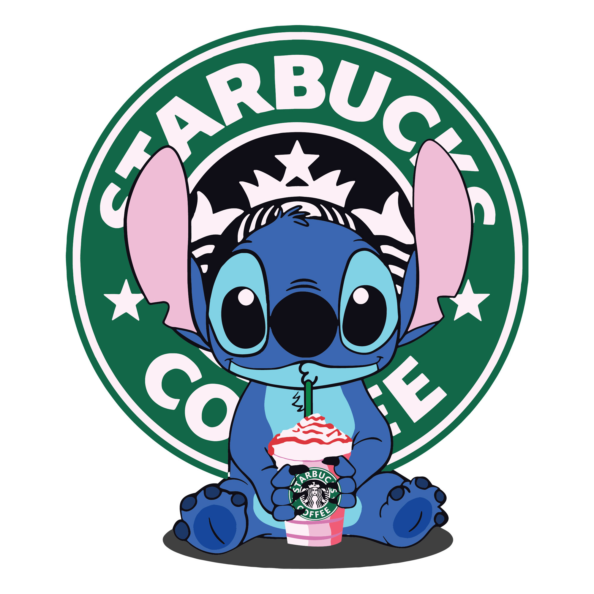 Stitch Starbucks Cup SVG