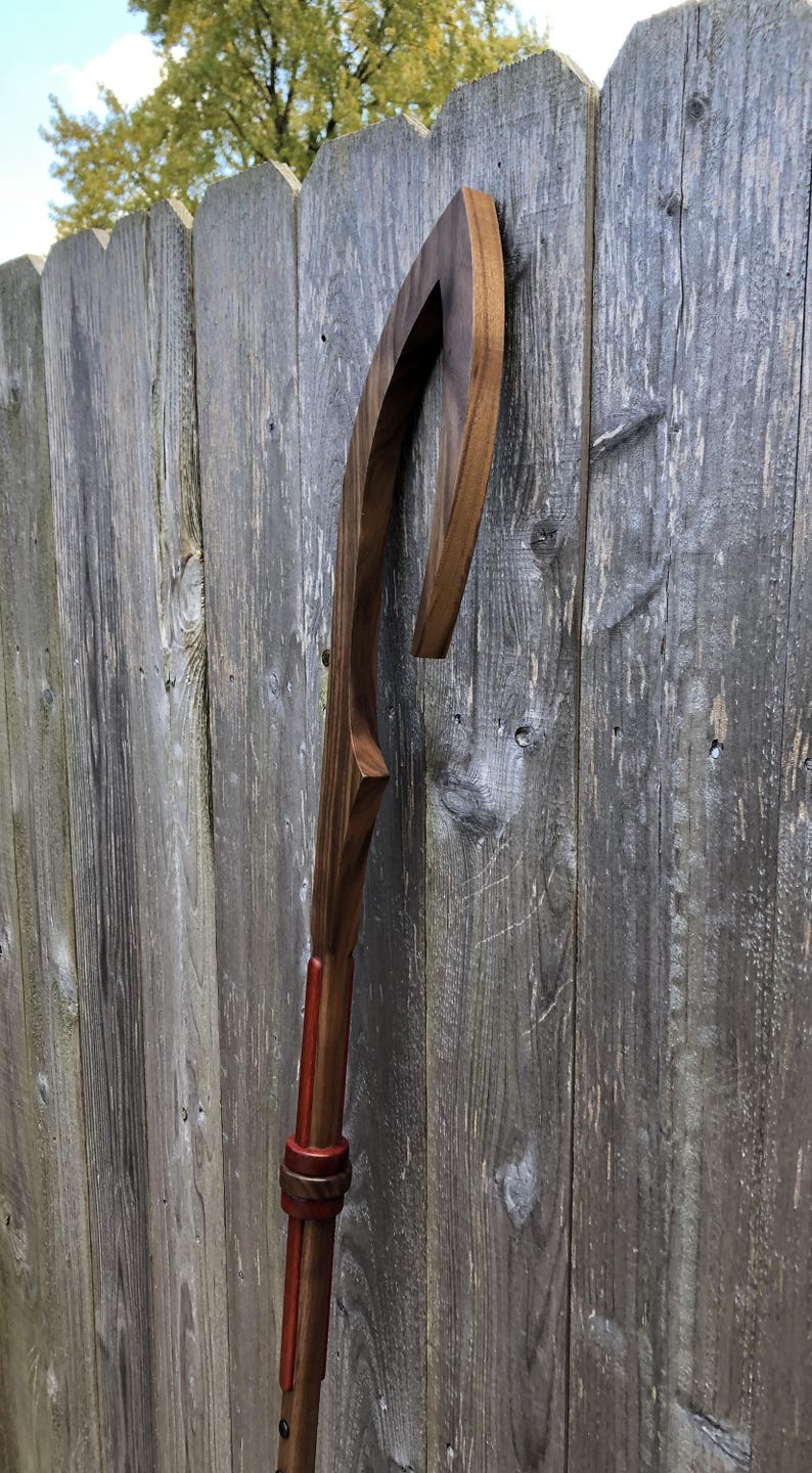 Crozier Staff - Processional Staff - Handcrafted From Walnut and Exotic ...