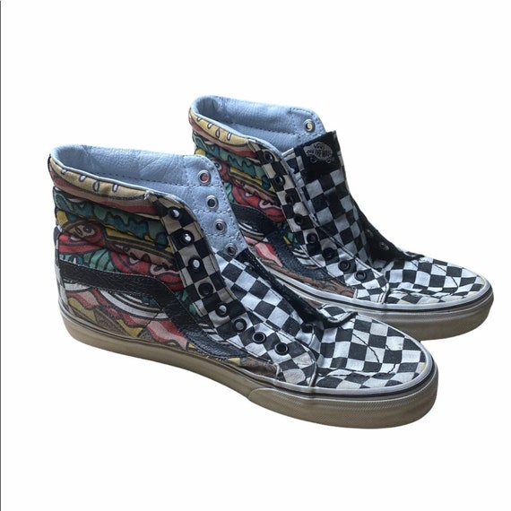 hamburger high top vans