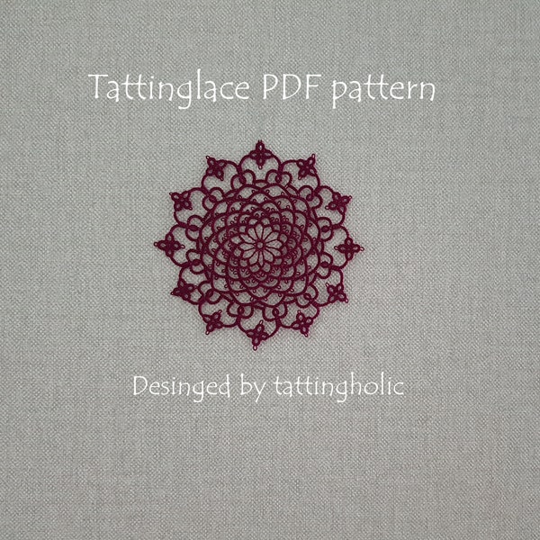 Simple square doily PDF tattinglace pattern