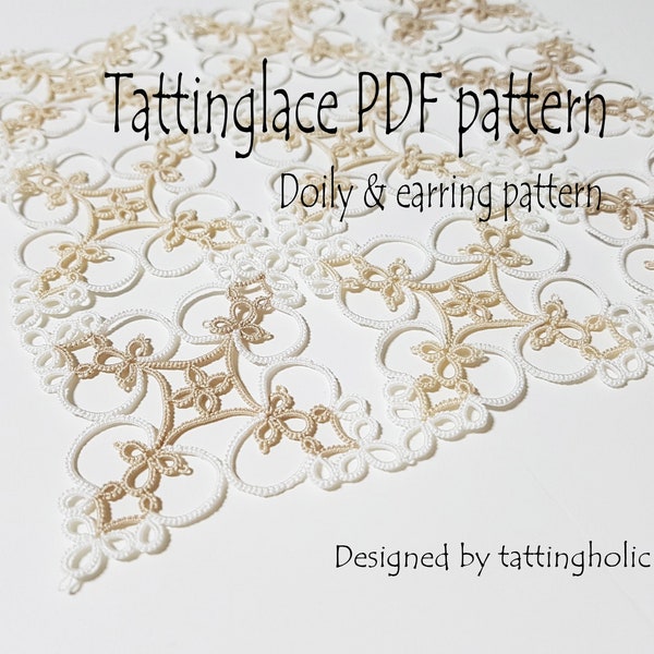 The love window doily & earring PDF tattinglace pattern