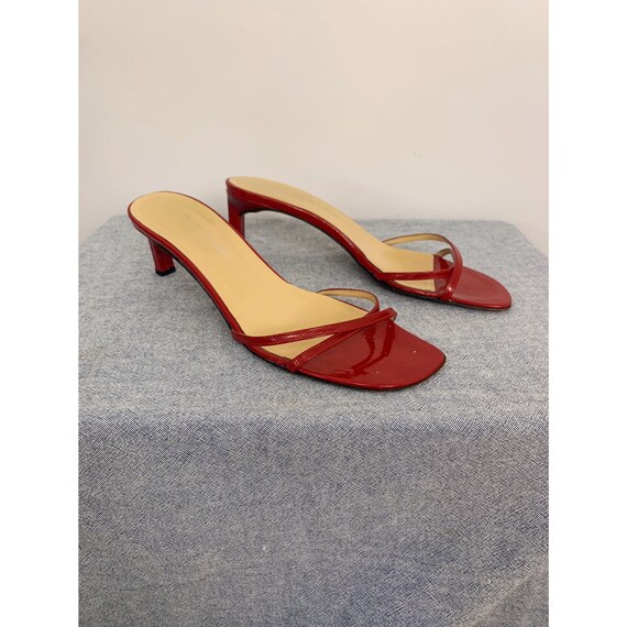 Vintage 90s Ralph Lauren Red Strappy Kitten Heels