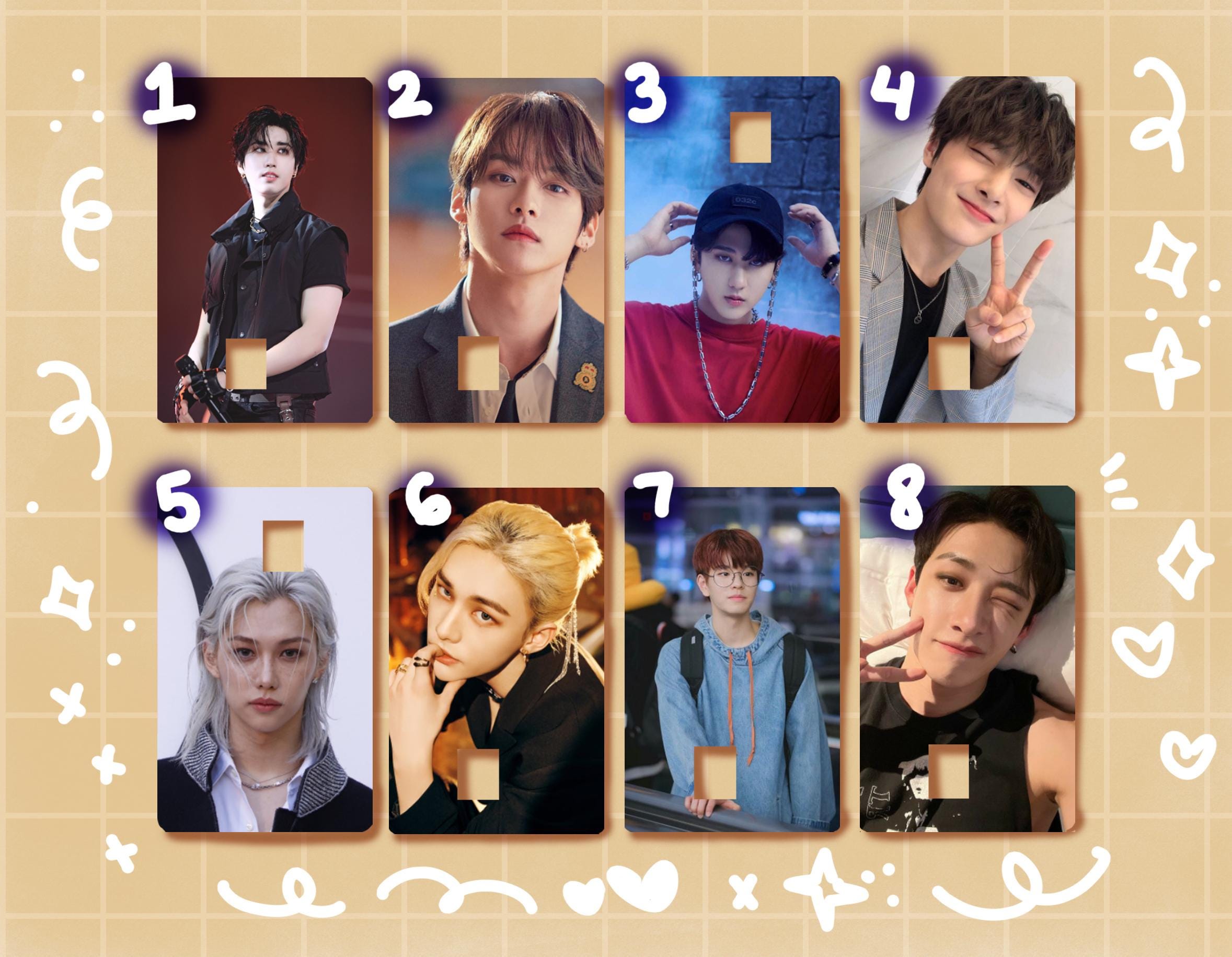 KPOP Boy Group Adhesives, image size:2357x1831