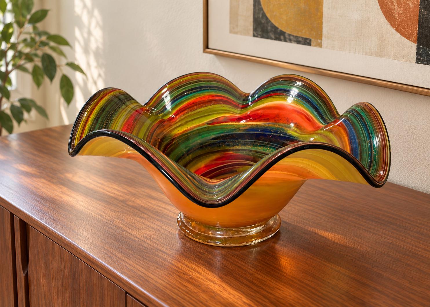 Murano Ruffle Bowl - Etsy