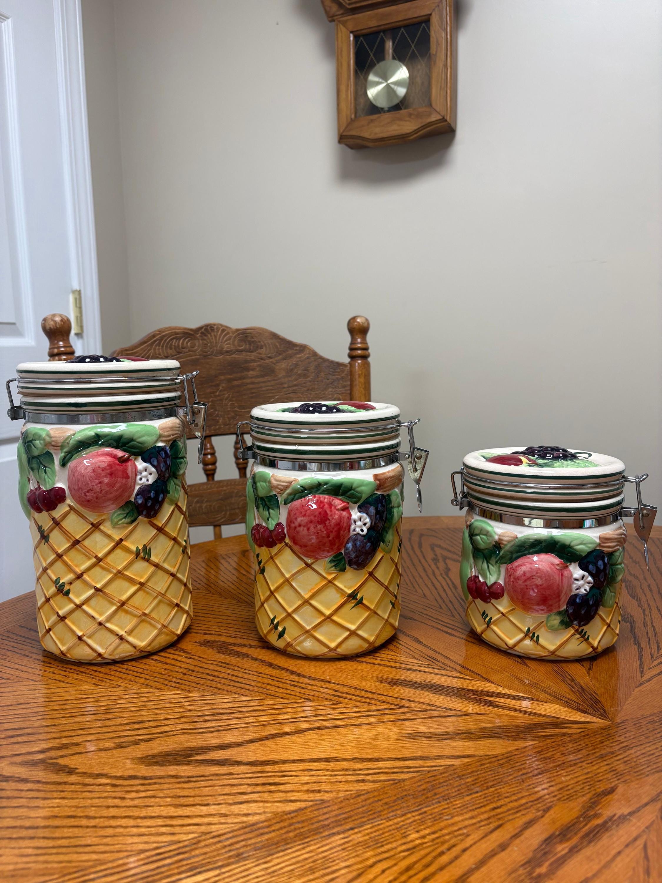 Fruit Canister Set - Etsy