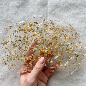 Resin Baby's Breath Floral Coasters