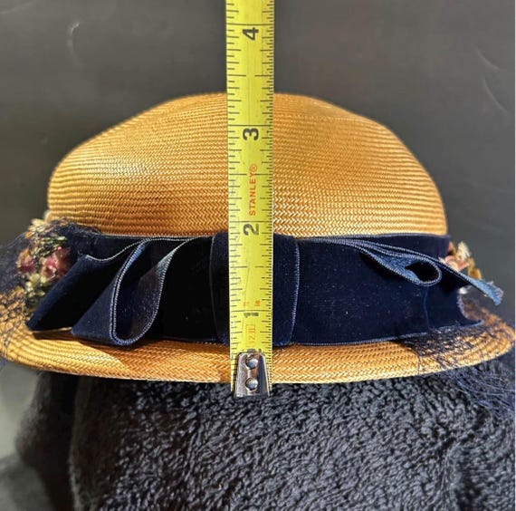 vintage straw boater hat from the 1940s-1950s by … - image 10