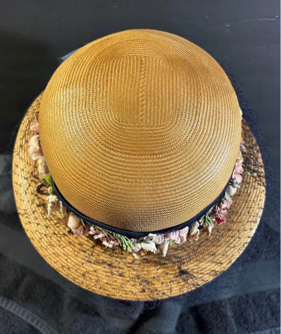 vintage straw boater hat from the 1940s-1950s by … - image 5