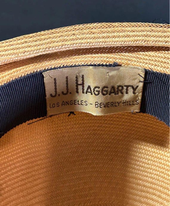 vintage straw boater hat from the 1940s-1950s by … - image 7