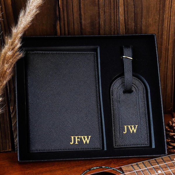 Estuche de cuero personalizado para pasaporte, regalo para padrinos de boda, damas de honor, regalos de viaje, accesorios de viaje, regalos de luna de miel.