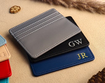 Maßgeschneiderte Reisebrieftasche aus Leder mit Heißprägegravur | Hochzeits-Brieftasche für den Trauzeugen, Geschenk für den Vater, personalisiertes Jubiläumsgeschenk für ihn