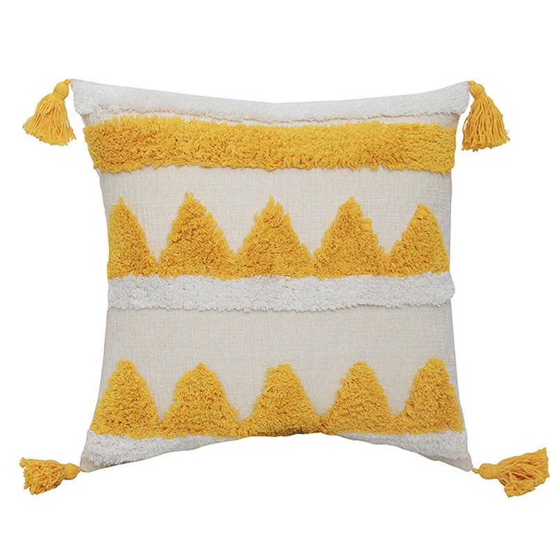 Pillow Cover \u2022 Throw Pillow \u2022 Tassel Pillow \u2022 Cushion Cover \u2022 Decorative Pillow \u2022 18x18 Inches \u2022 12X20 Inches