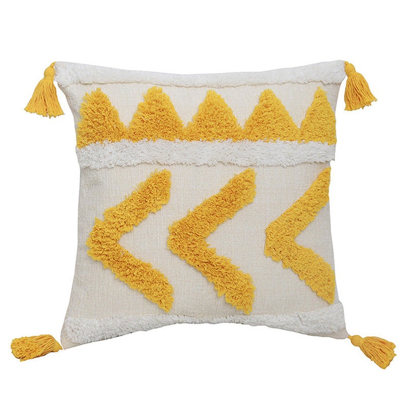Pillow Cover \u2022 Throw Pillow \u2022 Tassel Pillow \u2022 Cushion Cover \u2022 Decorative Pillow \u2022 18x18 Inches \u2022 12X20 Inches