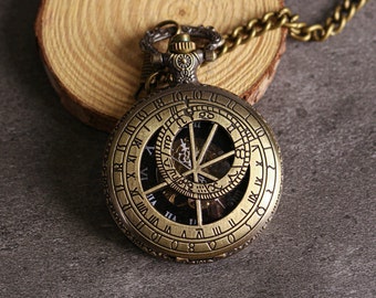 Montre de poche mécanique, montre de poche Steampunk, cadeau de mariage de garçons d'honneur, emballage cadeau, montre pour homme, montre de poche pour anniversaire, montre de poche