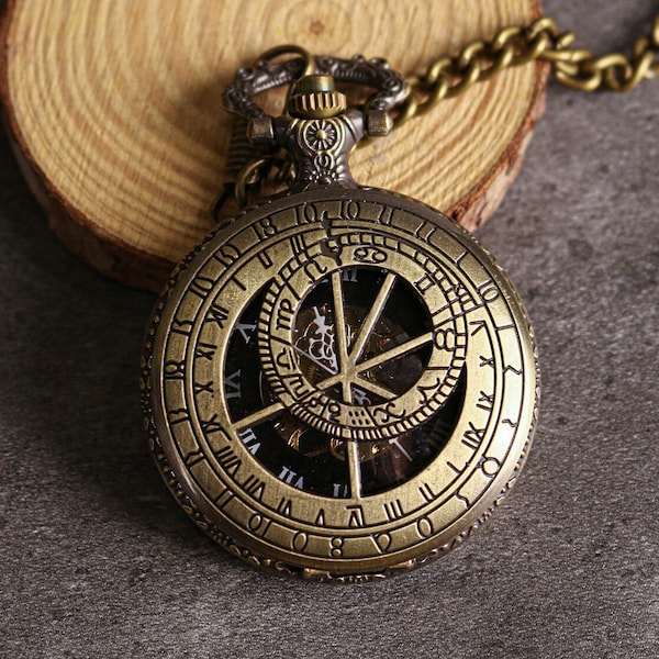 Montre de poche mécanique, montre de poche Steampunk, cadeau de mariage de garçons d'honneur, emballage cadeau, montre pour homme, montre de poche pour anniversaire, montre de poche