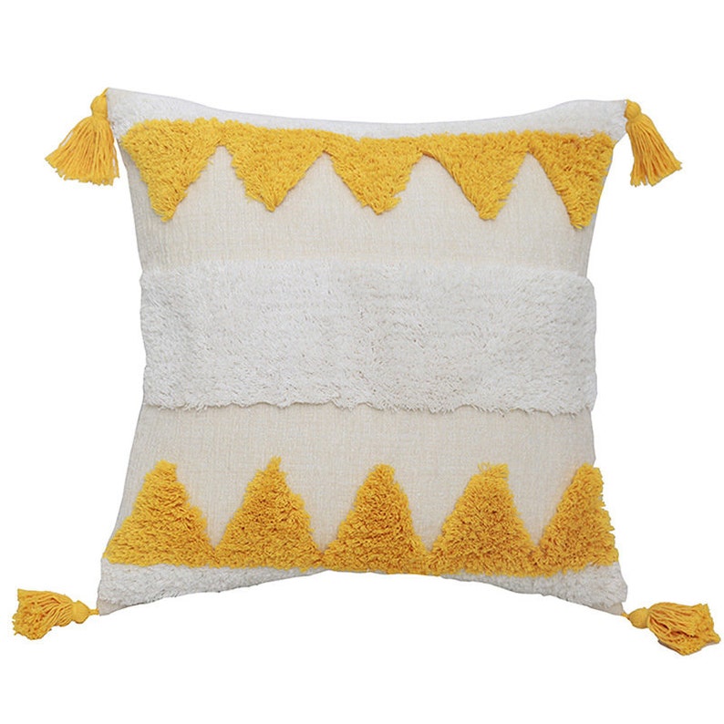 Pillow Cover \u2022 Throw Pillow \u2022 Tassel Pillow \u2022 Cushion Cover \u2022 Decorative Pillow \u2022 18x18 Inches \u2022 12X20 Inches