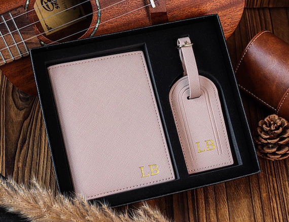 Personalised Passport Holder & Luggage Tag ,Custom Passport Wallet ,Wedding Gift,Travel Gift for Her ,Groomsmen Proposal, Travel Accessories