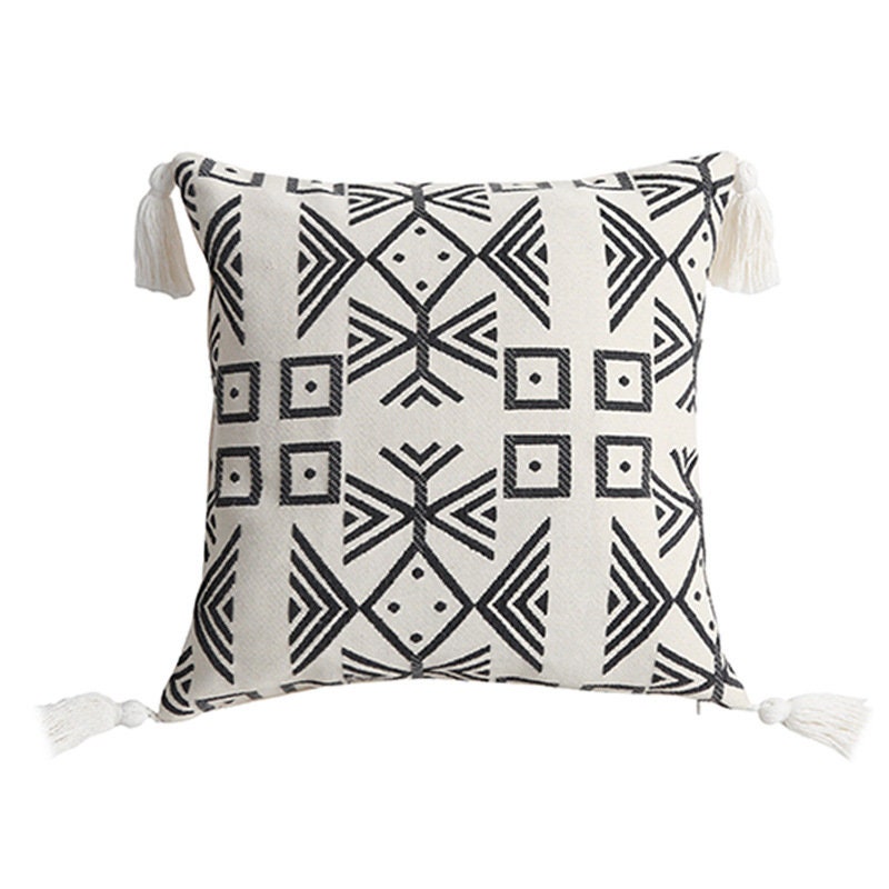 Tassel Pillow Cover Boho Pillow Throw Pillow Cushion Etsy