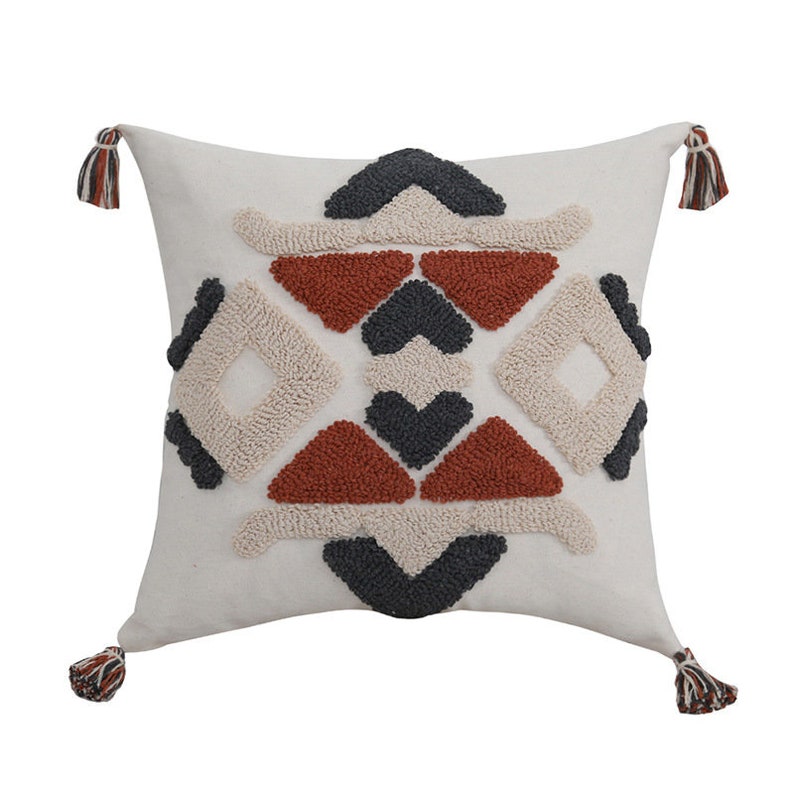 Tassel Pillow \u2022Pillow Cover \u2022 Throw Pillow \u2022 Cushion Cover \u2022 Decorative Pillow \u2022 18x18 Inches \u2022 12x20 Inches