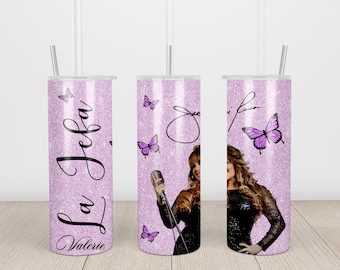 Archivo PNG de envoltura de La Jefa para envoltura de sublimación de vaso delgado de 20 oz (recto)