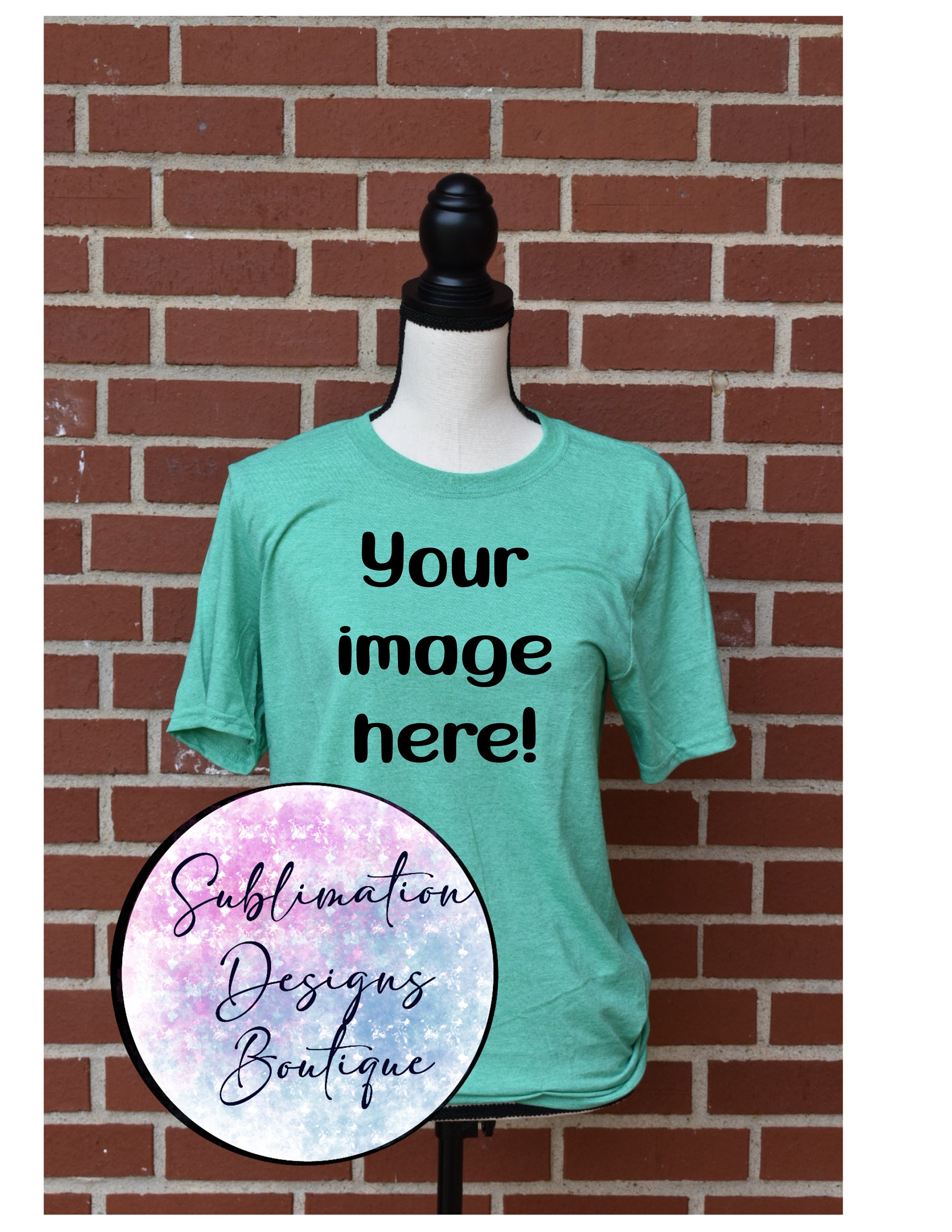 Gildan Heather Seafoam Mockup Heather Shirt mockup Gildan | Etsy