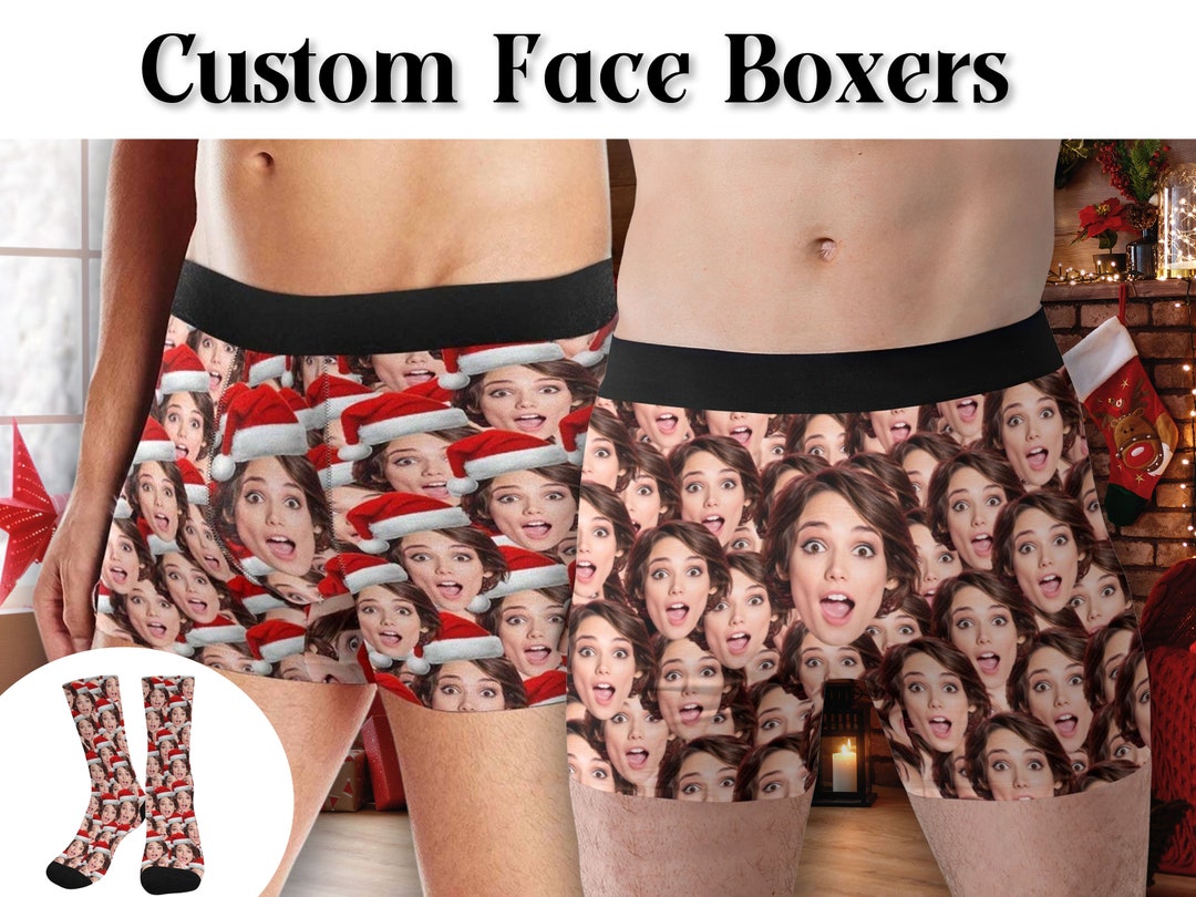 Custom Mens Christmas Boxer Briefscustom Wife Face Boxer for Etsy