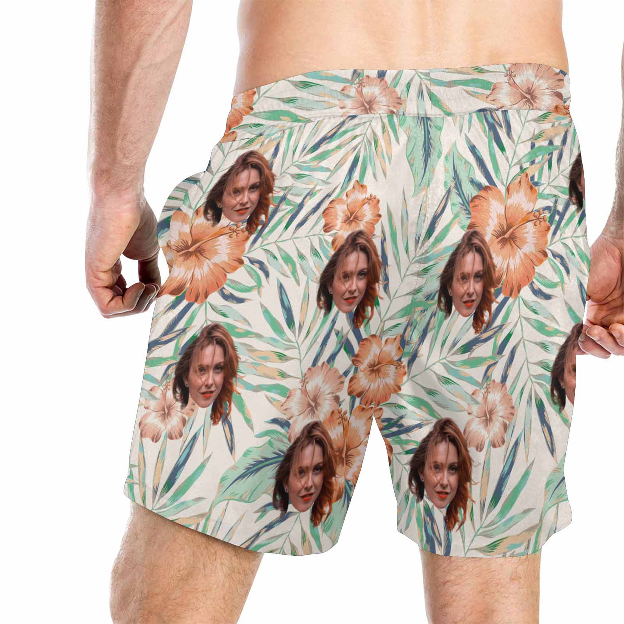 Tropical Flower Men Bathing Suit Personalized Men Swimwear Etsy